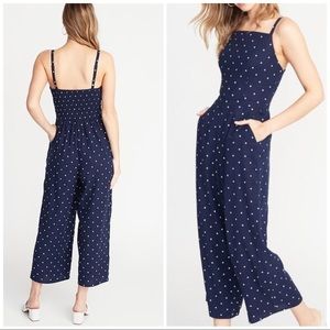 {Old Navy} Square Neck Linen Blend Jumpsuit